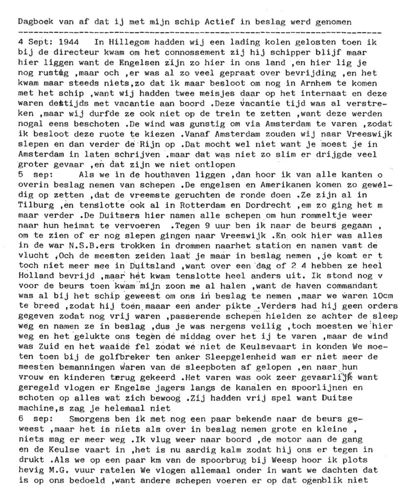 first page of the diaries